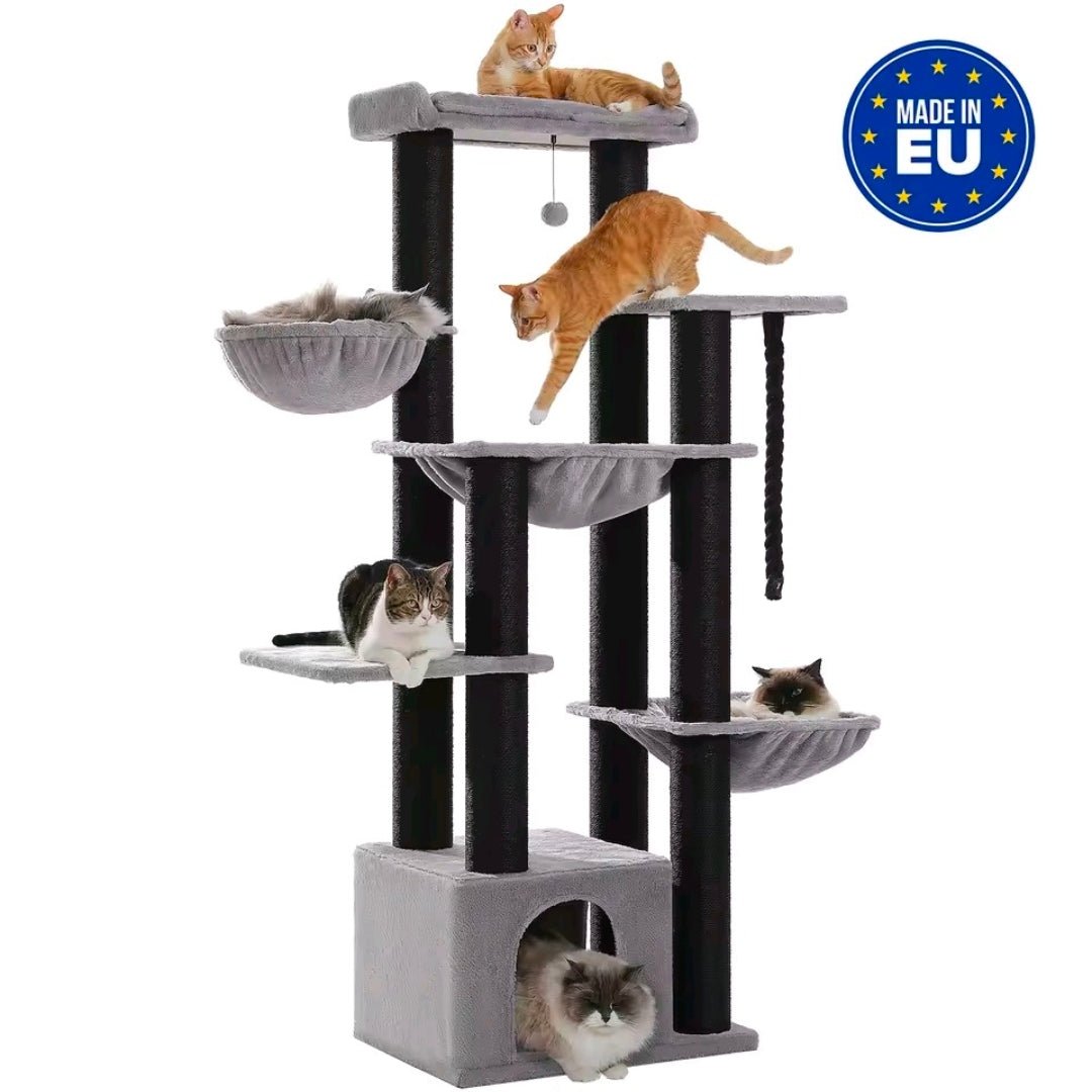 Arbre à Chat Géant XXL Multi - Niveaux avec Niche - PawTech Premium