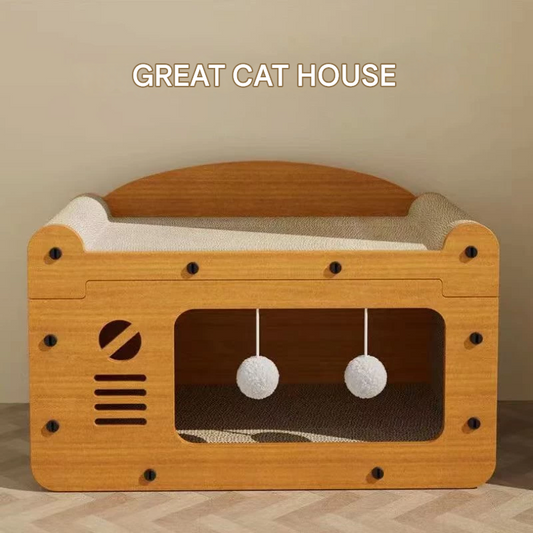 Griffoir Chat 2-en-1 - Espace Jeu et Repos