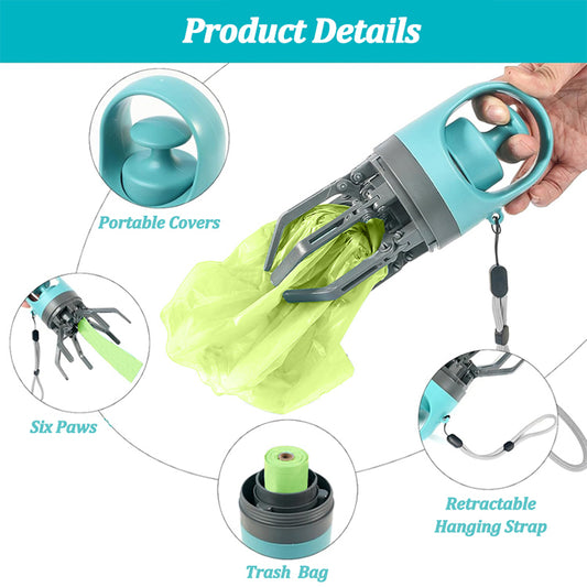 Distributeur Portable de Sacs à Déjections Canines - 6 Pattes