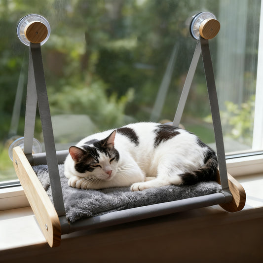 Hamac Chat pour Fenêtre avec Ventouses - Lit Suspendu Confort