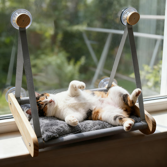 Hamac Chat pour Fenêtre avec Ventouses - Lit Suspendu Confort